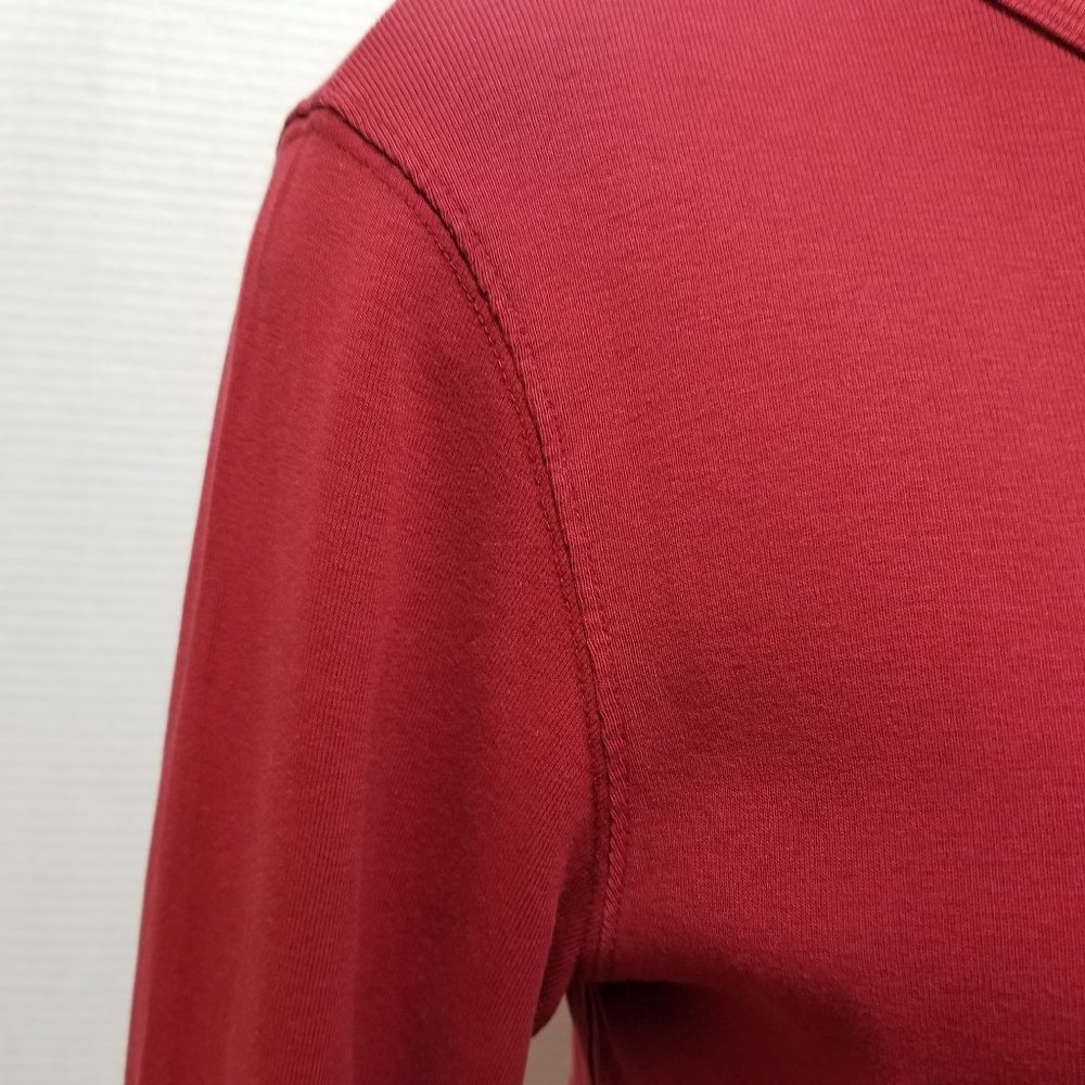 Eddie Bauer Top Small Solid Basic Long Sleeve Lay… - image 8